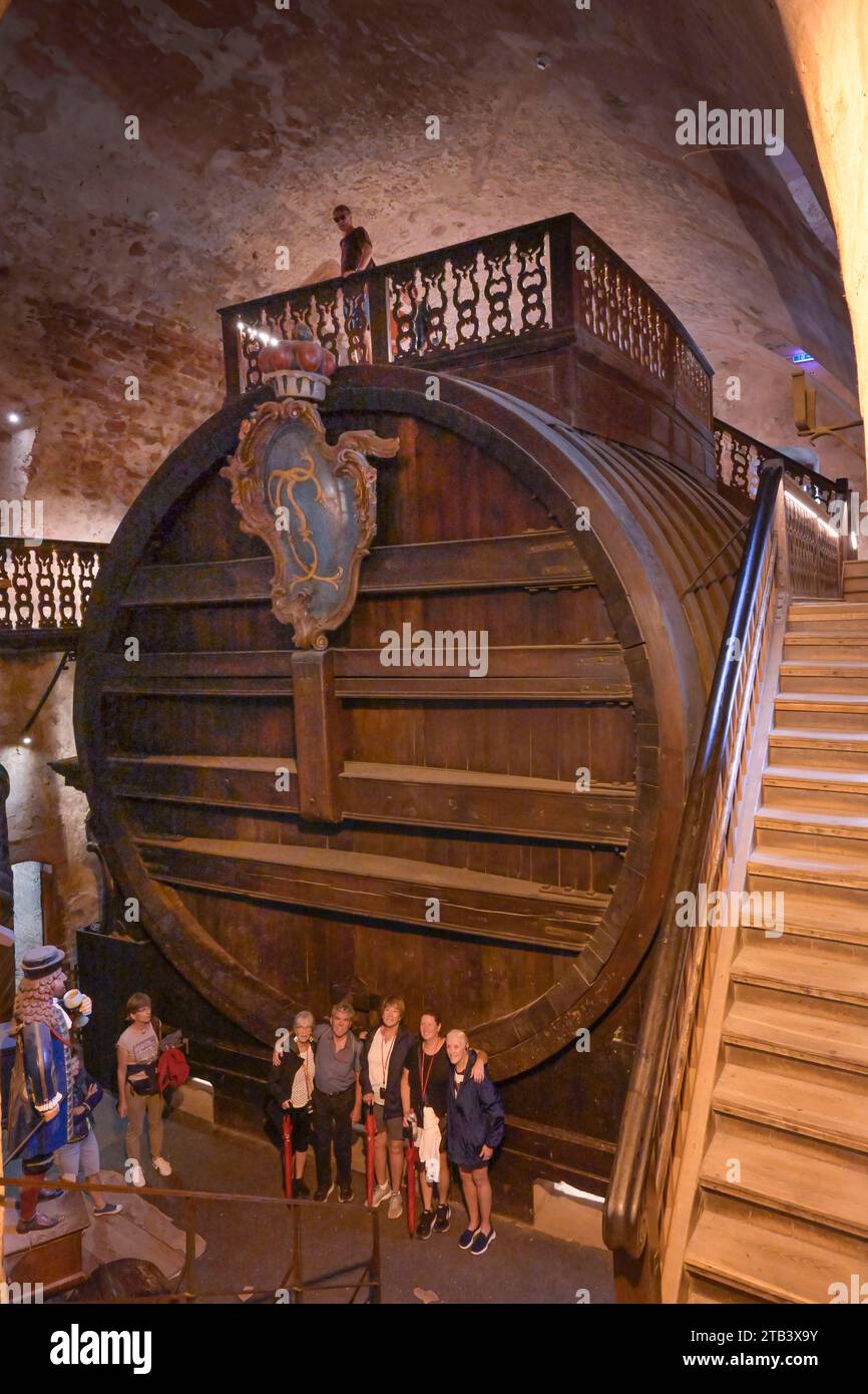 Grosses Fass, Fasskeller, Fassbau, Schloss Heidelberg, Baden-Württemberg, Deutschland Stock Photo