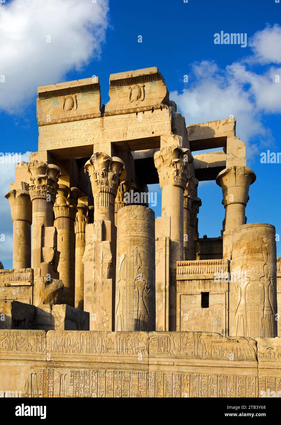 Der malerische Doppeltempel von Kom Ombo in Ägypten, Afrika. Stock Photo