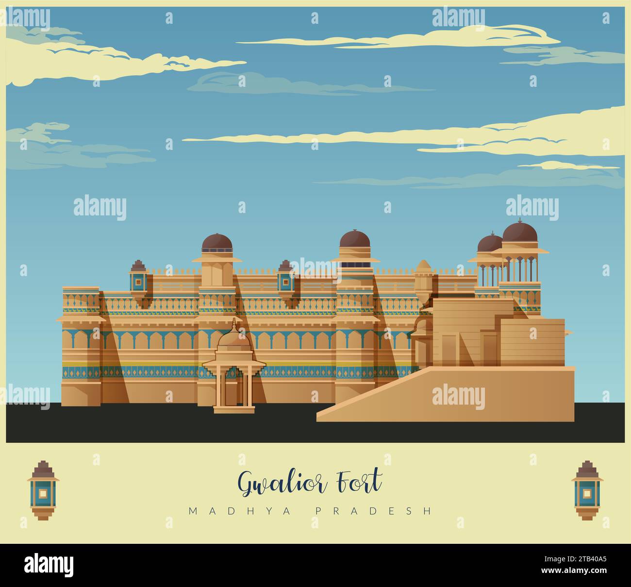 Fort gwalior Stock Vector Images - Alamy