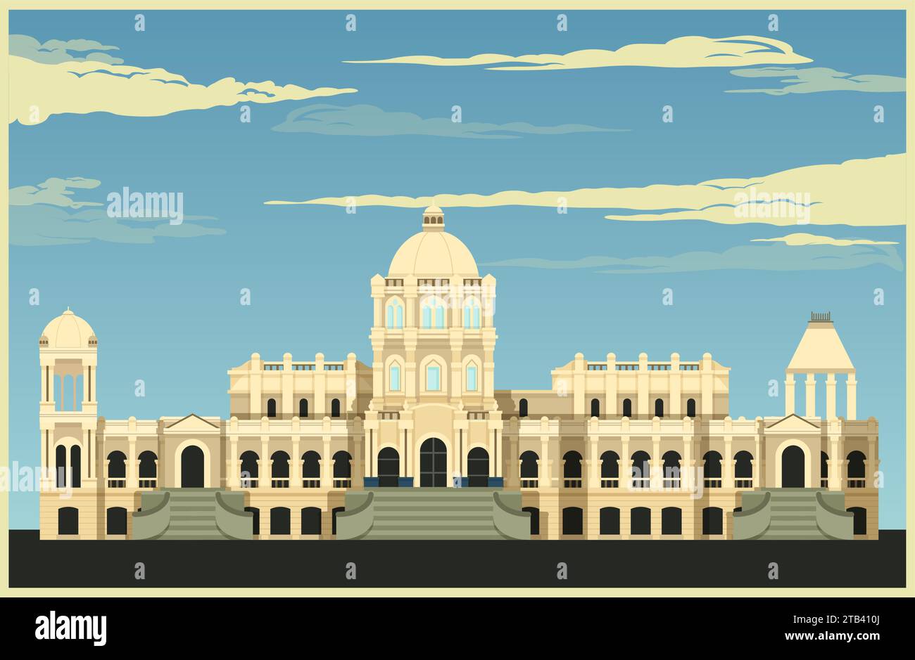 Ujjayanta Palace - Tripura Government Museum as Stock Illustration as ...