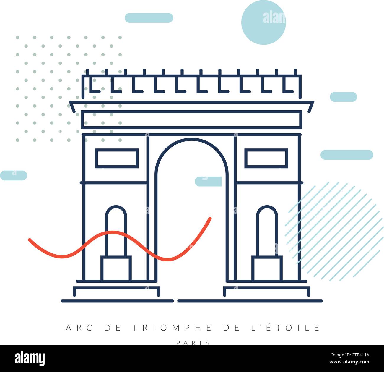 Arc de Triomphe - Gate, Paris - Stock Icon as EPS 10 File Stock Vector