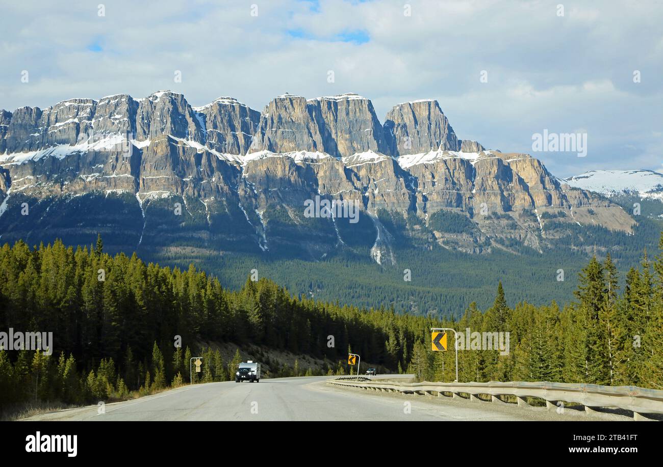 Castle Mountain, Canada Stock Photo