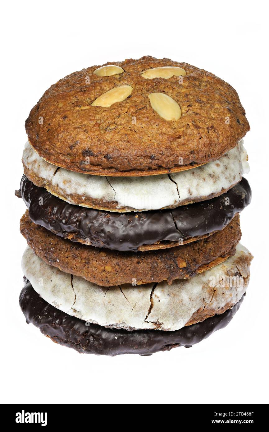 Original Nuremberg Elisen type Lebkuchen (gingerbread) isolated on ...