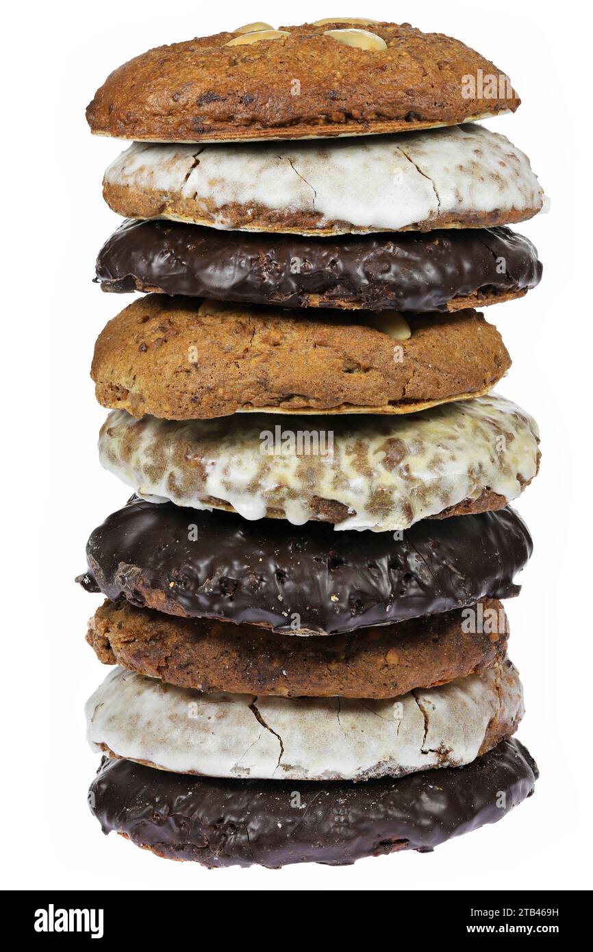 Original Nuremberg Elisen type Lebkuchen (gingerbread) isolated on ...