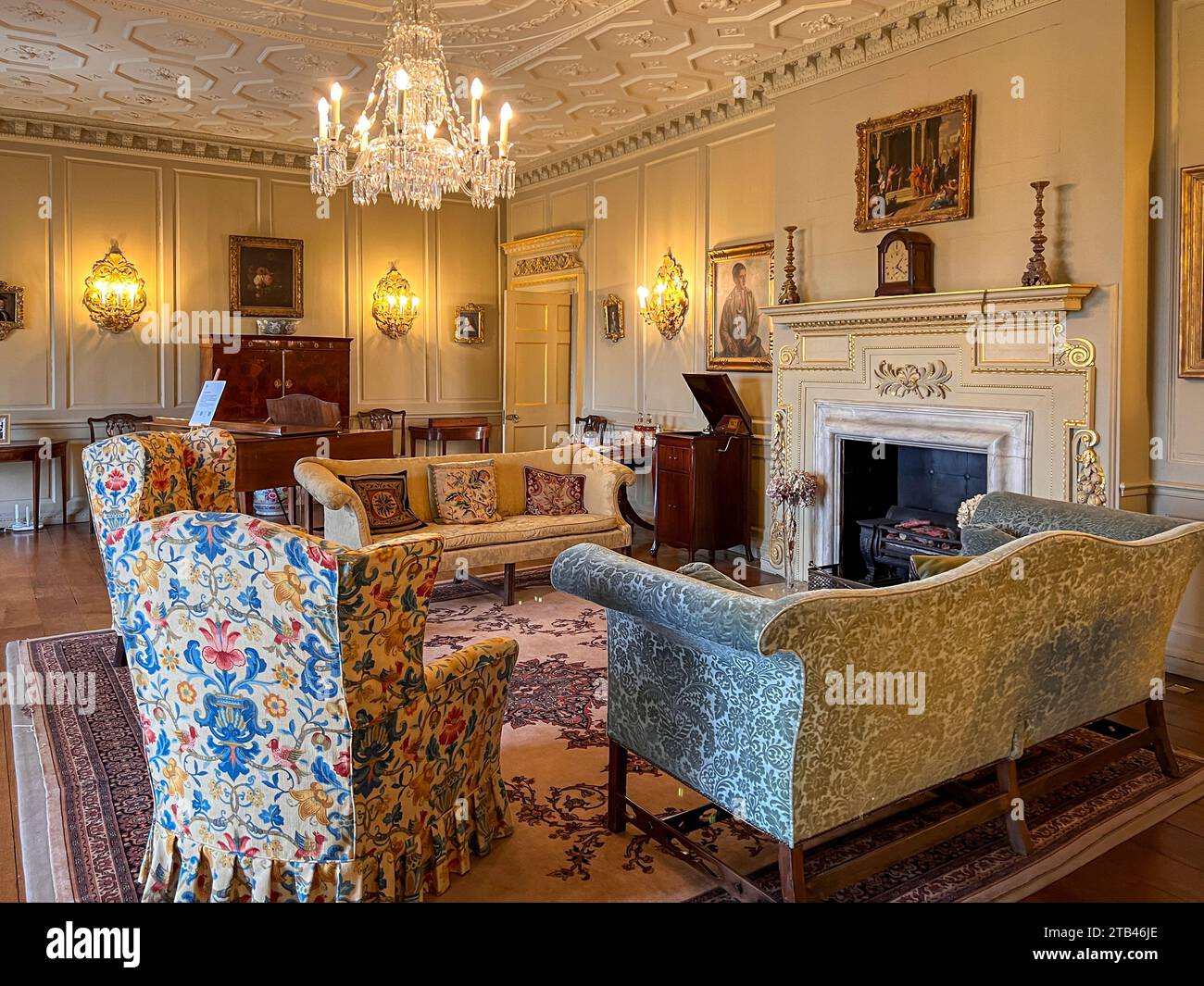 Croft Interior Interior of Croft Castle in Yarpole, Herefordshire, UK Stock Photo - Alamy