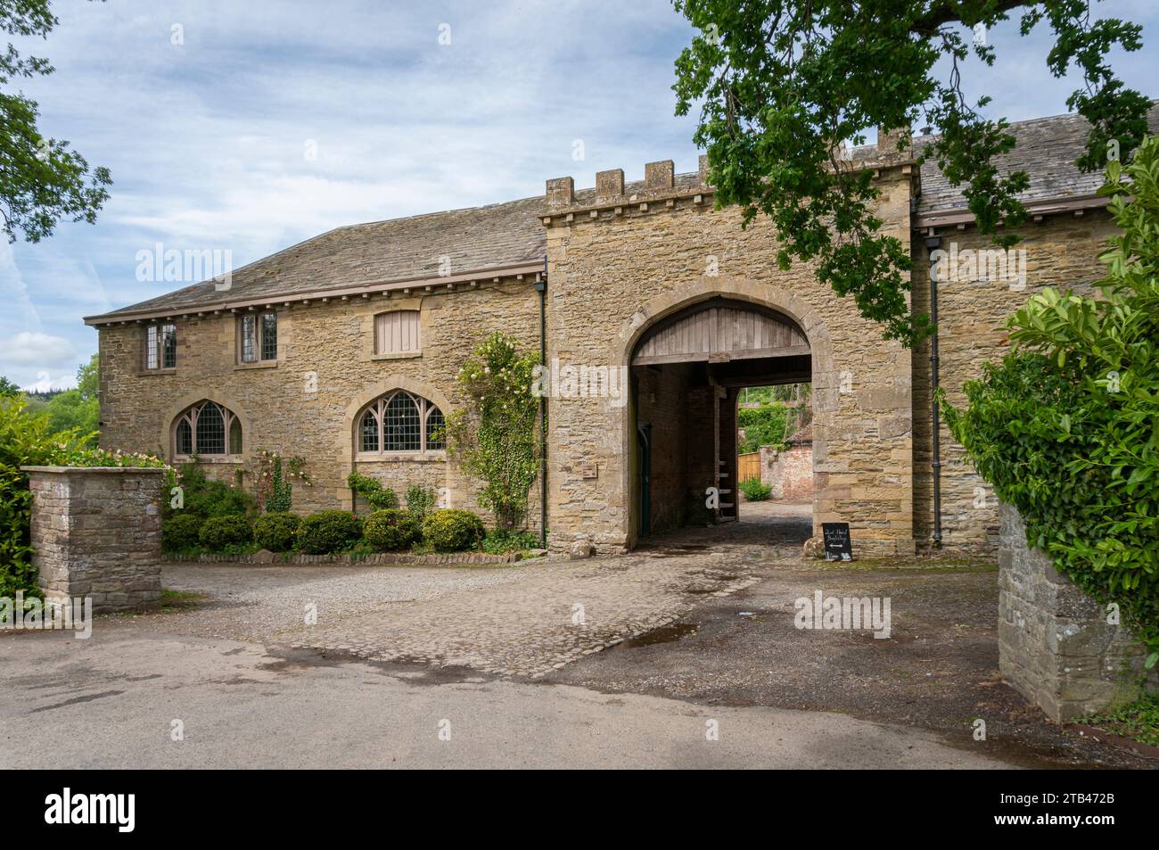 Old stables of Croft Castle in Yarpole, Herefordshire, UK Stock Photo