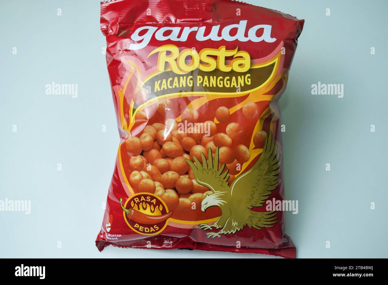 baked beans Kacang Garuda Rosta snack product on White background ...