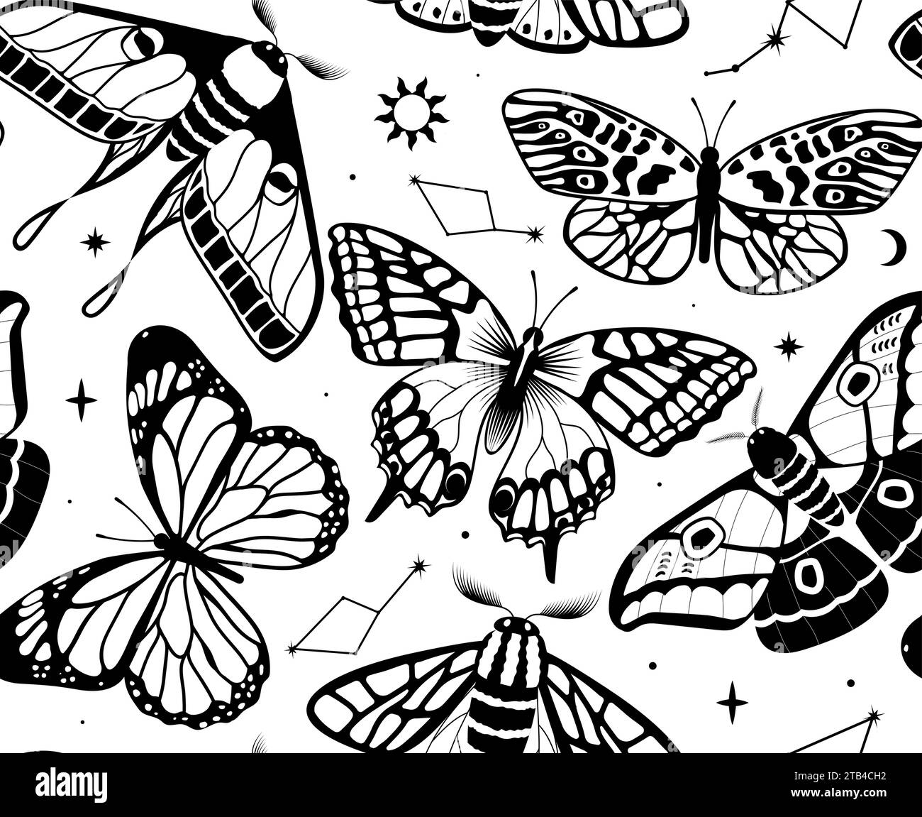 Vintage butterflies Black and White Stock Photos & Images - Alamy