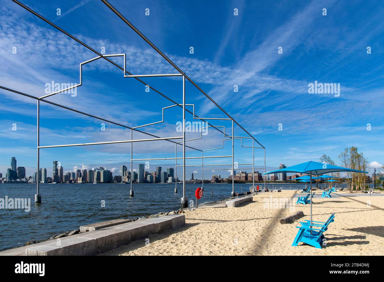 New York City, NY, USAOctober 17, 2023; Gansevoort Beach with blue