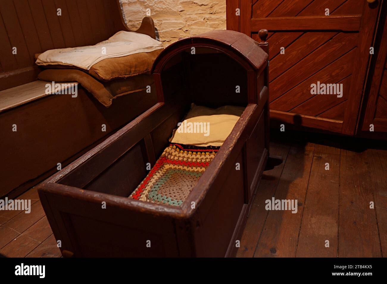 Vintage,antique furniture in the room comes from the south-east of Ireland. Stock Photo
