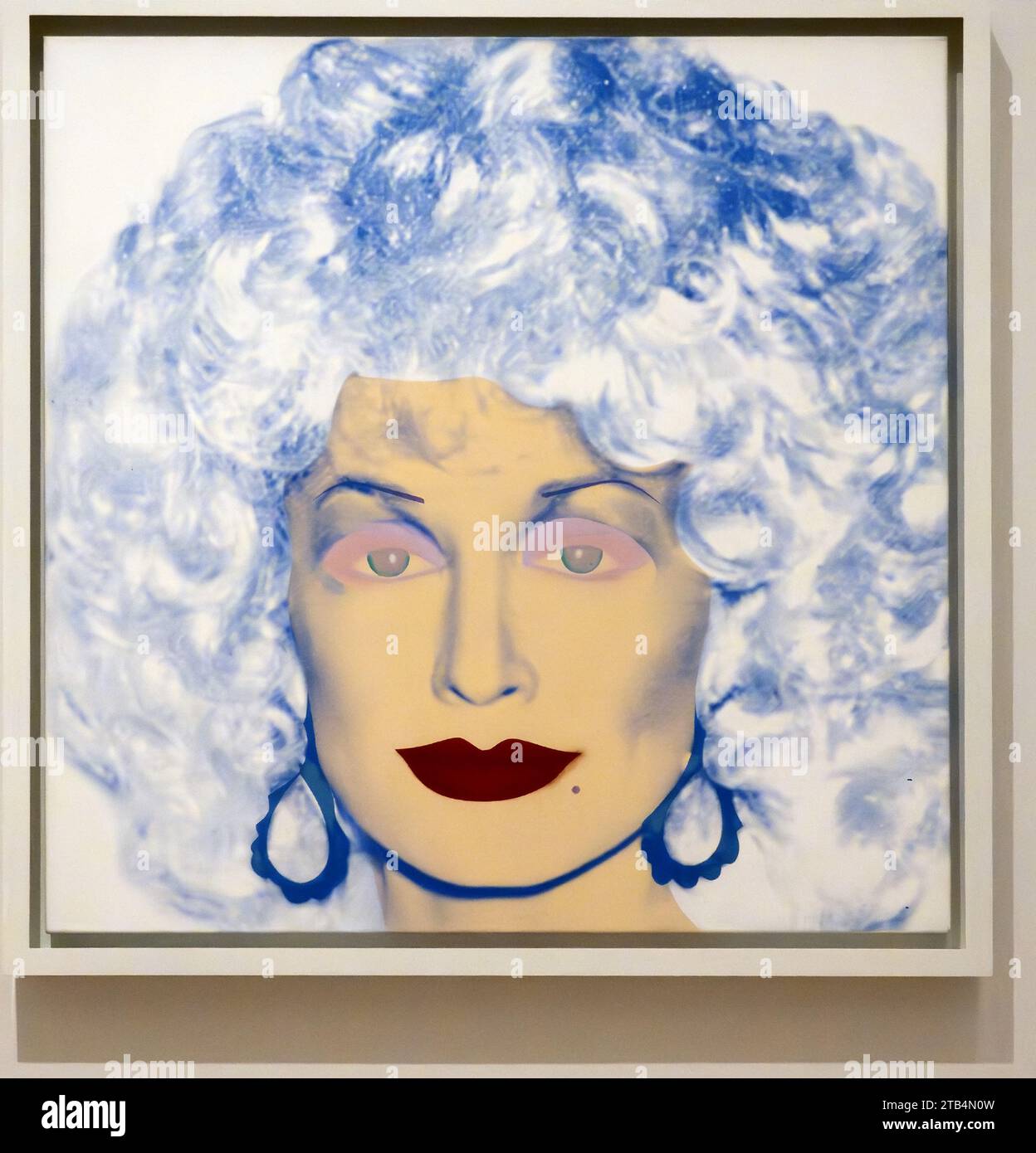 Dolly Parton (1985) Acrylic  paint and silkscreen ink on linen painting by Andy Warhol in the San Francisco Museum of Modern Art (SFMOMA) Stock Photo