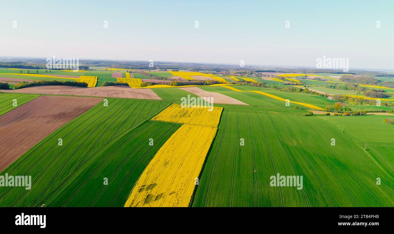 Fields with various types of agriculture 4K Stock Photo Alamy