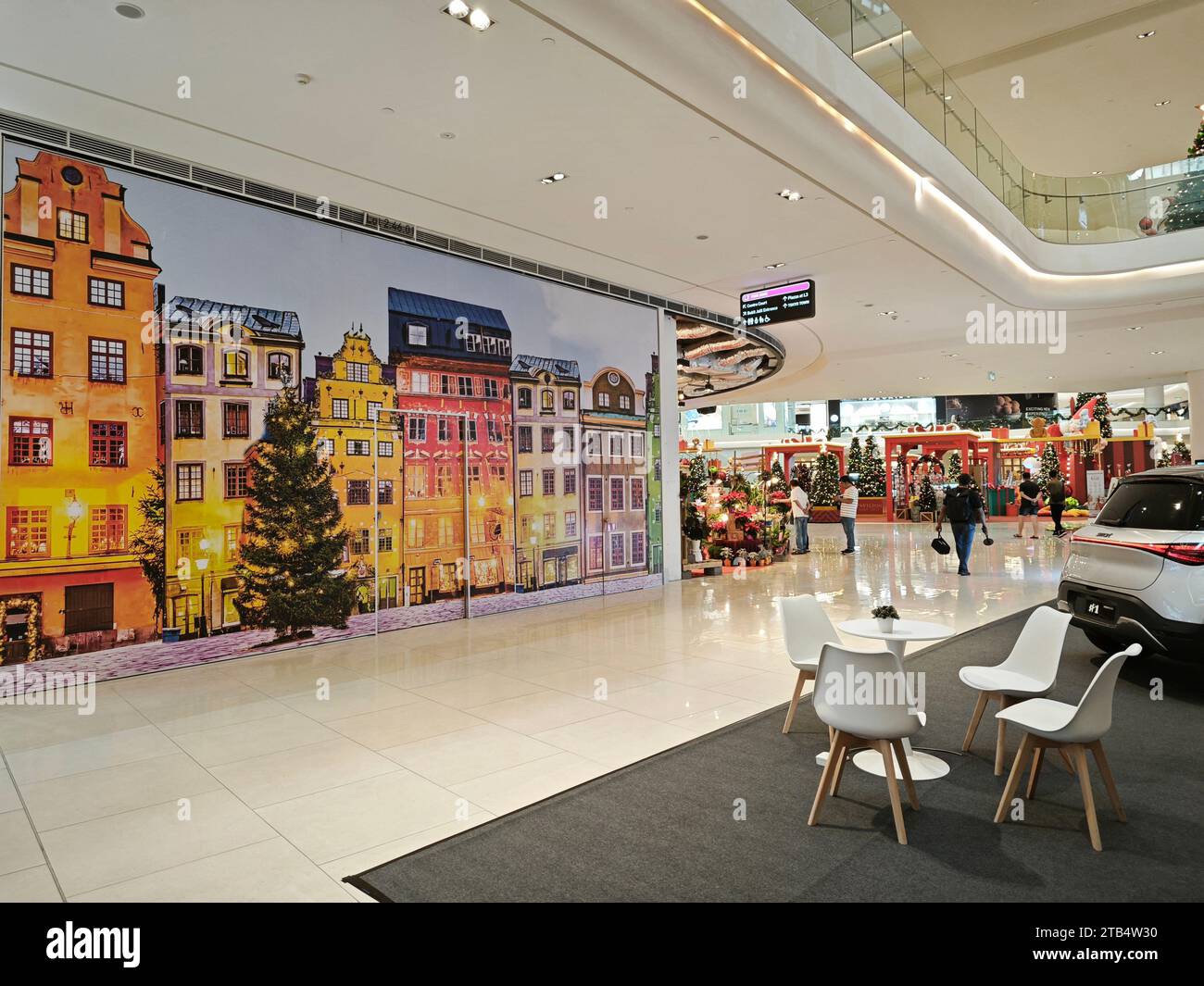 Beautiful decoration scene at the indoor entrance for the coming Christmas celebration at Pavilion Mall, Bukit Jalil, Kuala Lumpur,Malaysia. Stock Photo
