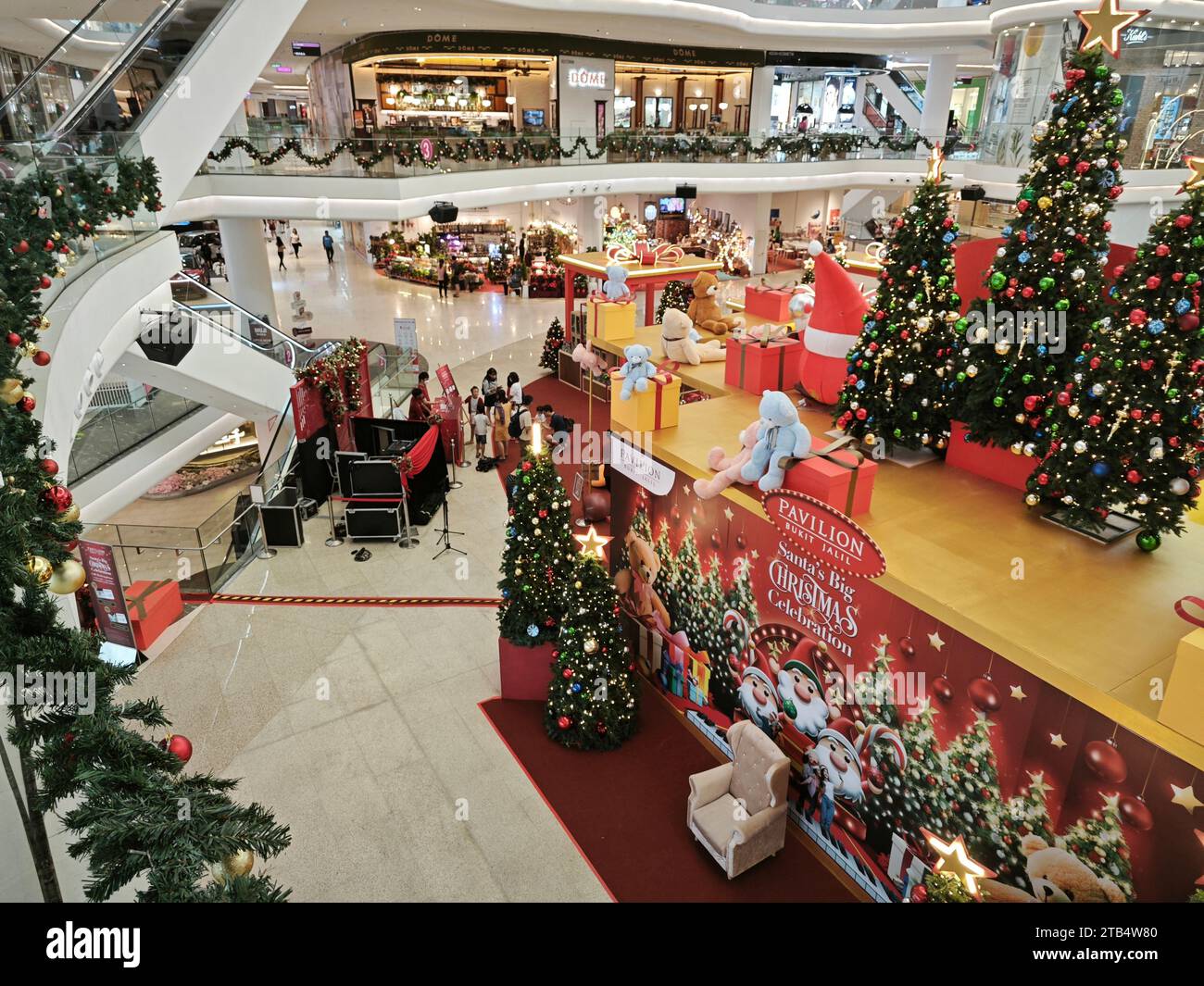 Beautiful decoration scene at the indoor entrance for the coming Christmas celebration at Pavilion Mall, Bukit Jalil, Kuala Lumpur,Malaysia. Stock Photo
