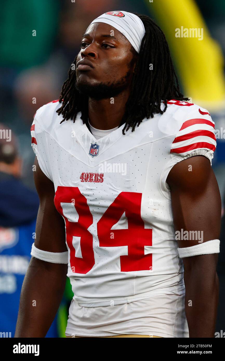 San Francisco 49ers wide receiver Chris Conley (84) warms up before an