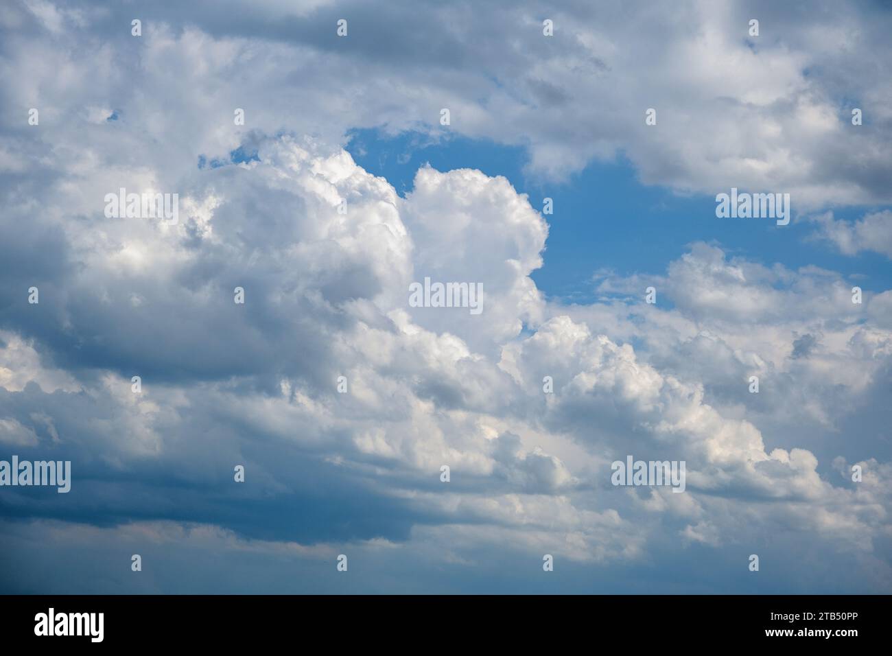 blue sky with white and gray clouds, sky scenery Stock Photo - Alamy