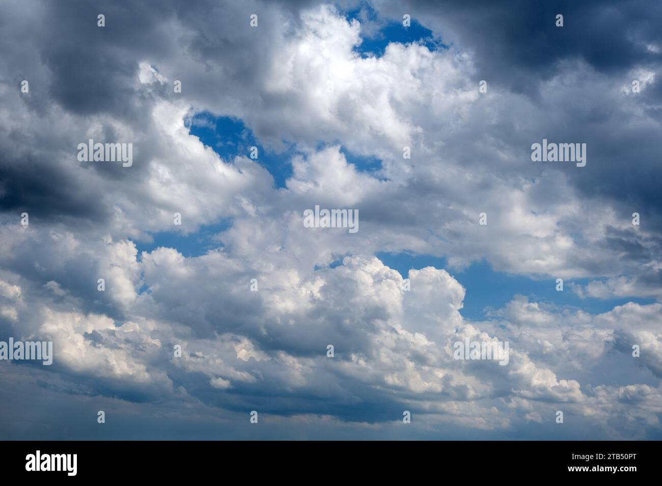 blue sky with white and gray clouds, sky scenery Stock Photo Alamy
