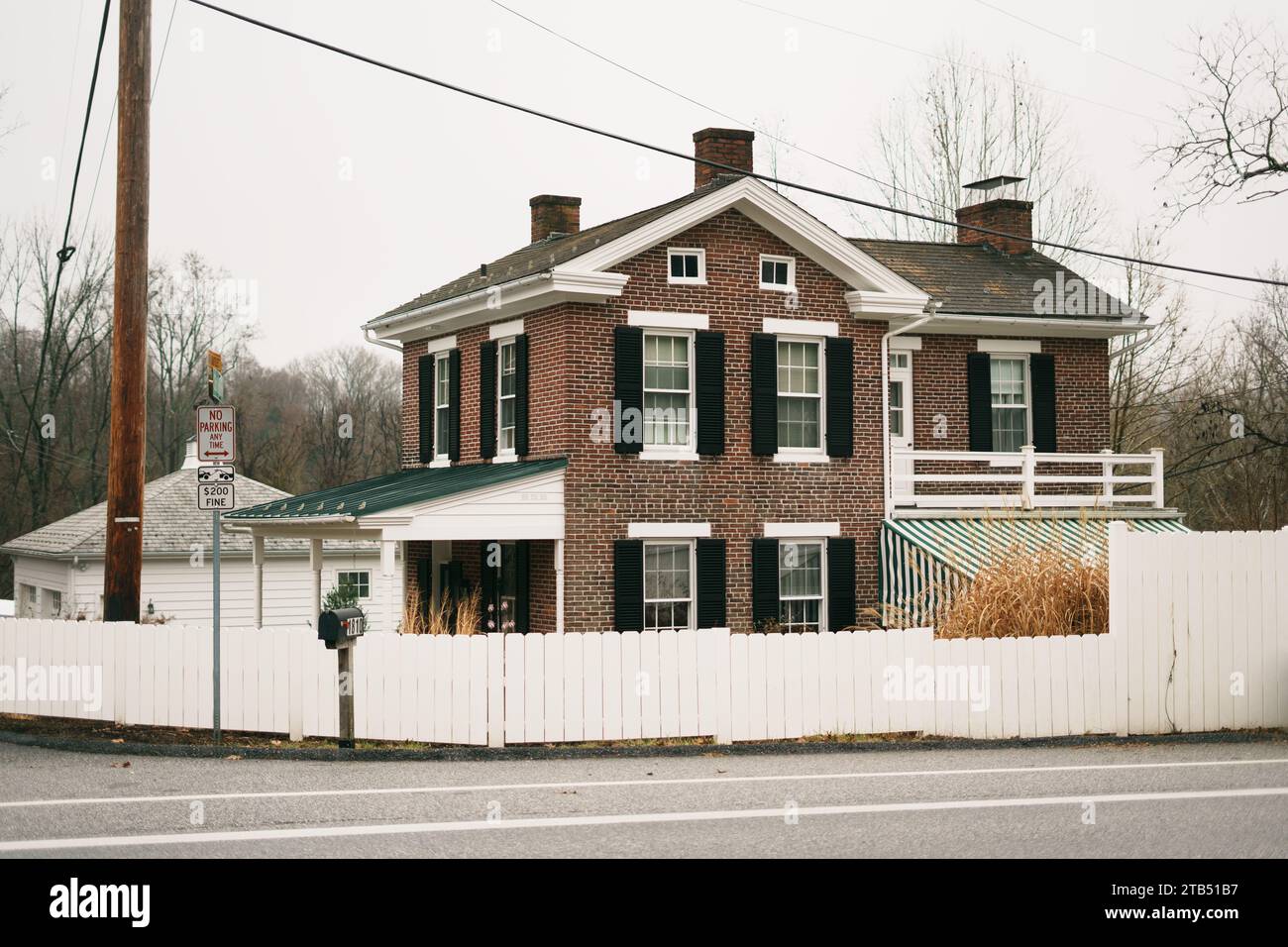 Brick house in Monkton, Maryland Stock Photo