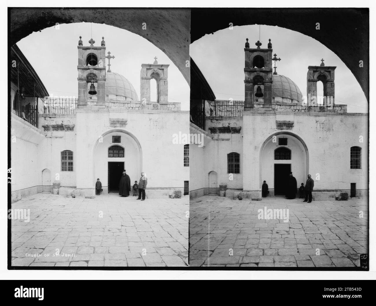 Various views inside the city (Jerusalem). Crusader Church of St. John. Stock Photo