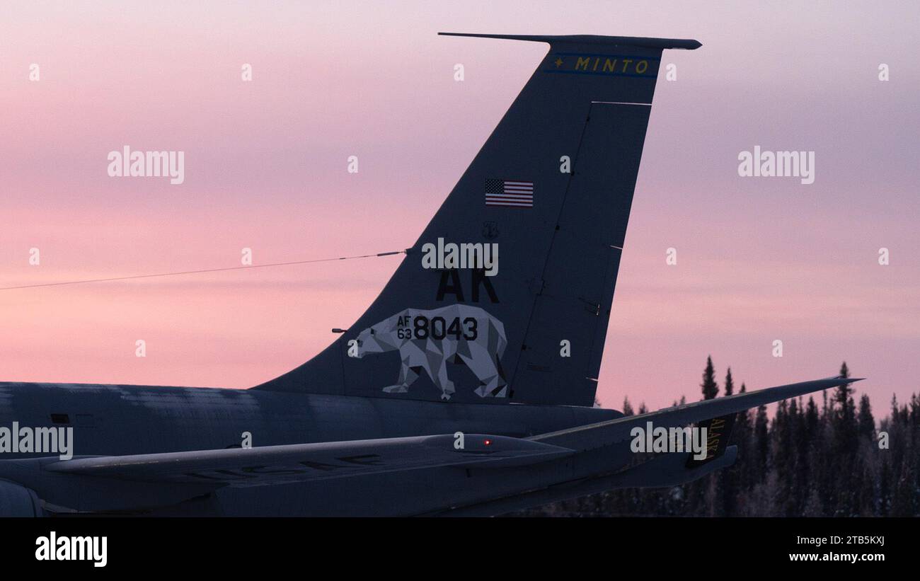 A U.S. Air Force KC135 Stratotanker, from the 168th Refueling Wing