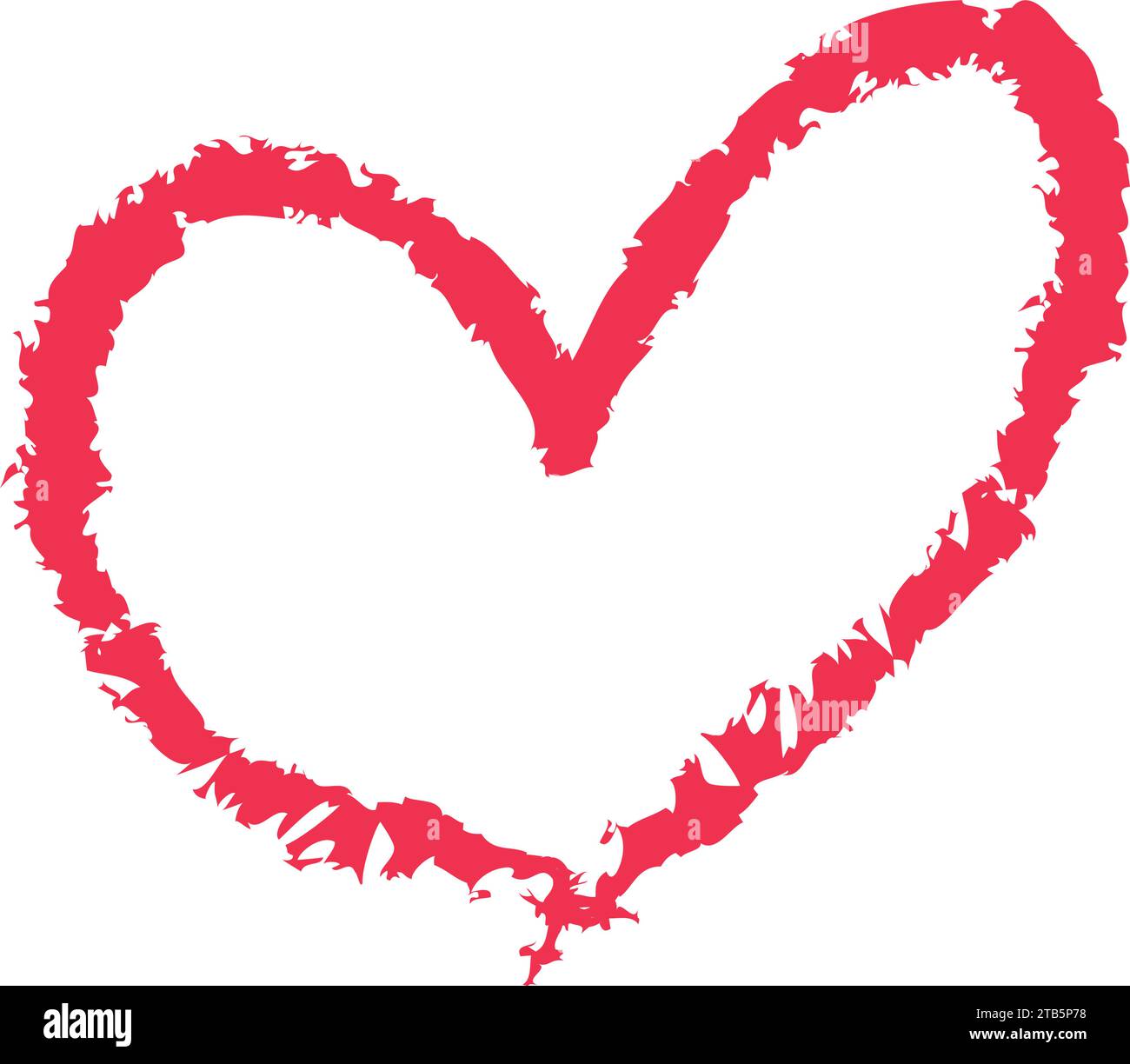 scribbled heart shape Stock Vector