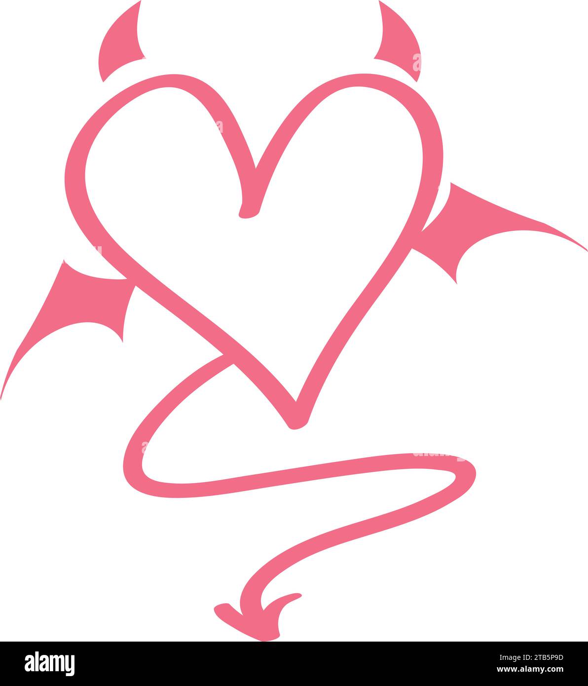 scribbled heart passion Stock Vector