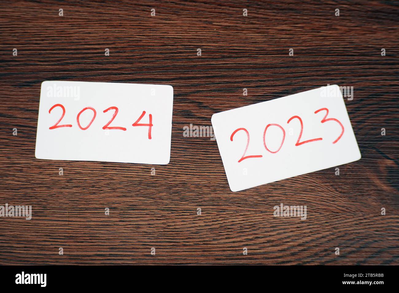 2024 And 2023 Cards On Mini Chairs Change Of Year From 2023 To 2024