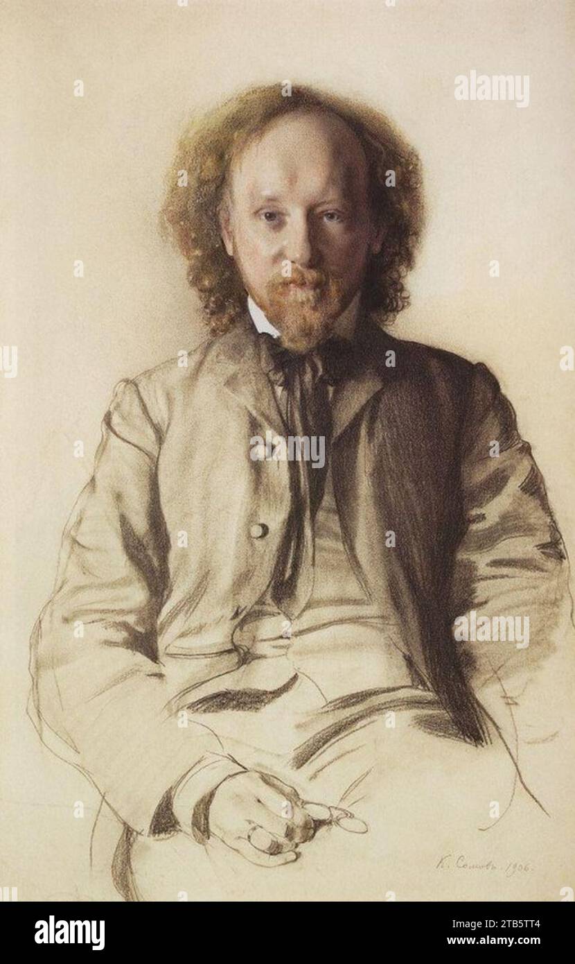 Vyacheslav Ivanov by Somov 1906. Stock Photo