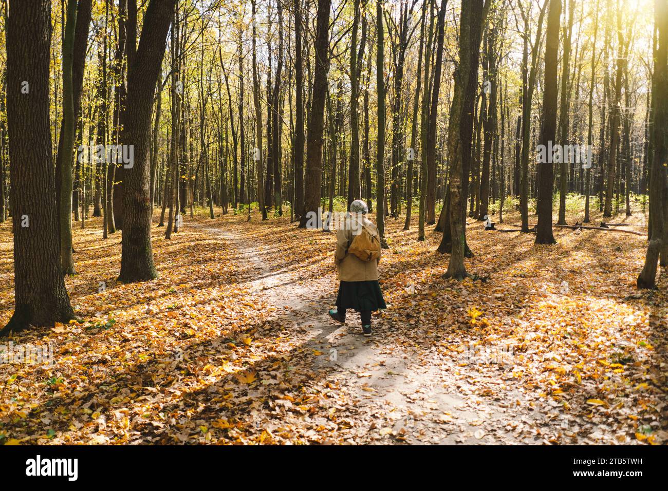 Mature tourist woman walking hi-res stock photography and images - Alamy