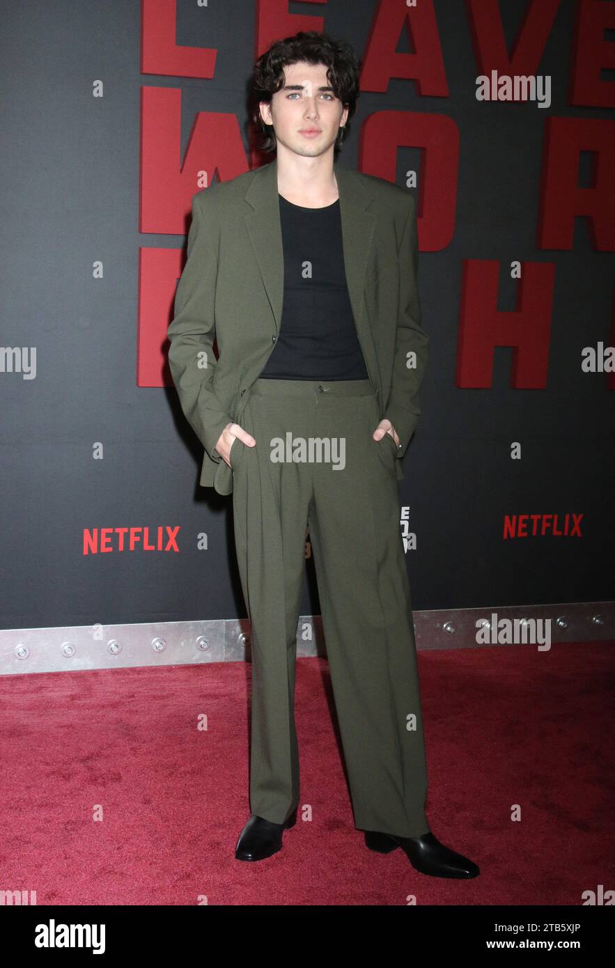 New York, NY, USA. 4th Dec, 2023. Charlie Evans at Netflix's Leave The