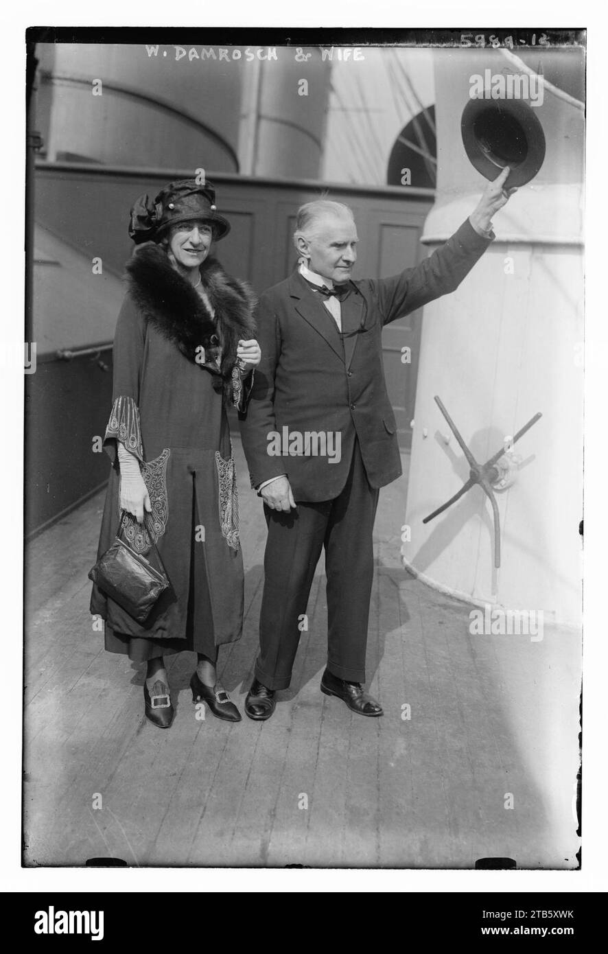 W. Damrosch and wife Stock Photo Alamy