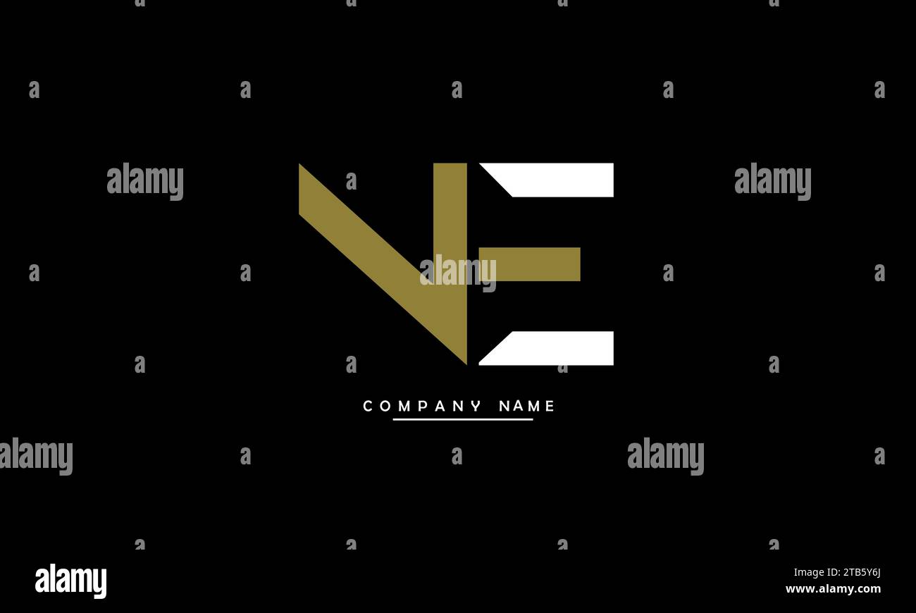 NE, EN Abstract Letters Logo Monogram Stock Vector