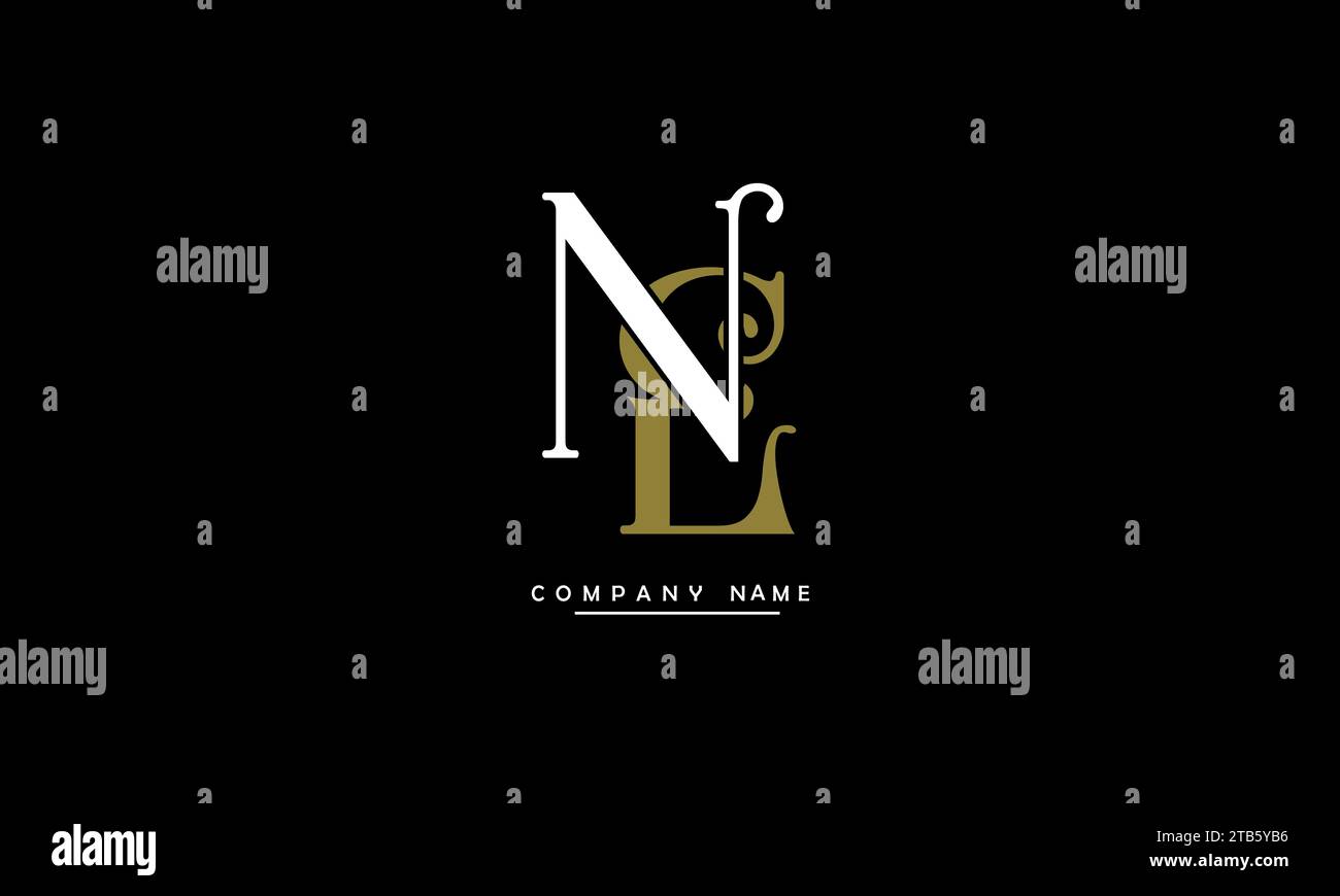 NE, EN Abstract Letters Logo Monogram Stock Vector