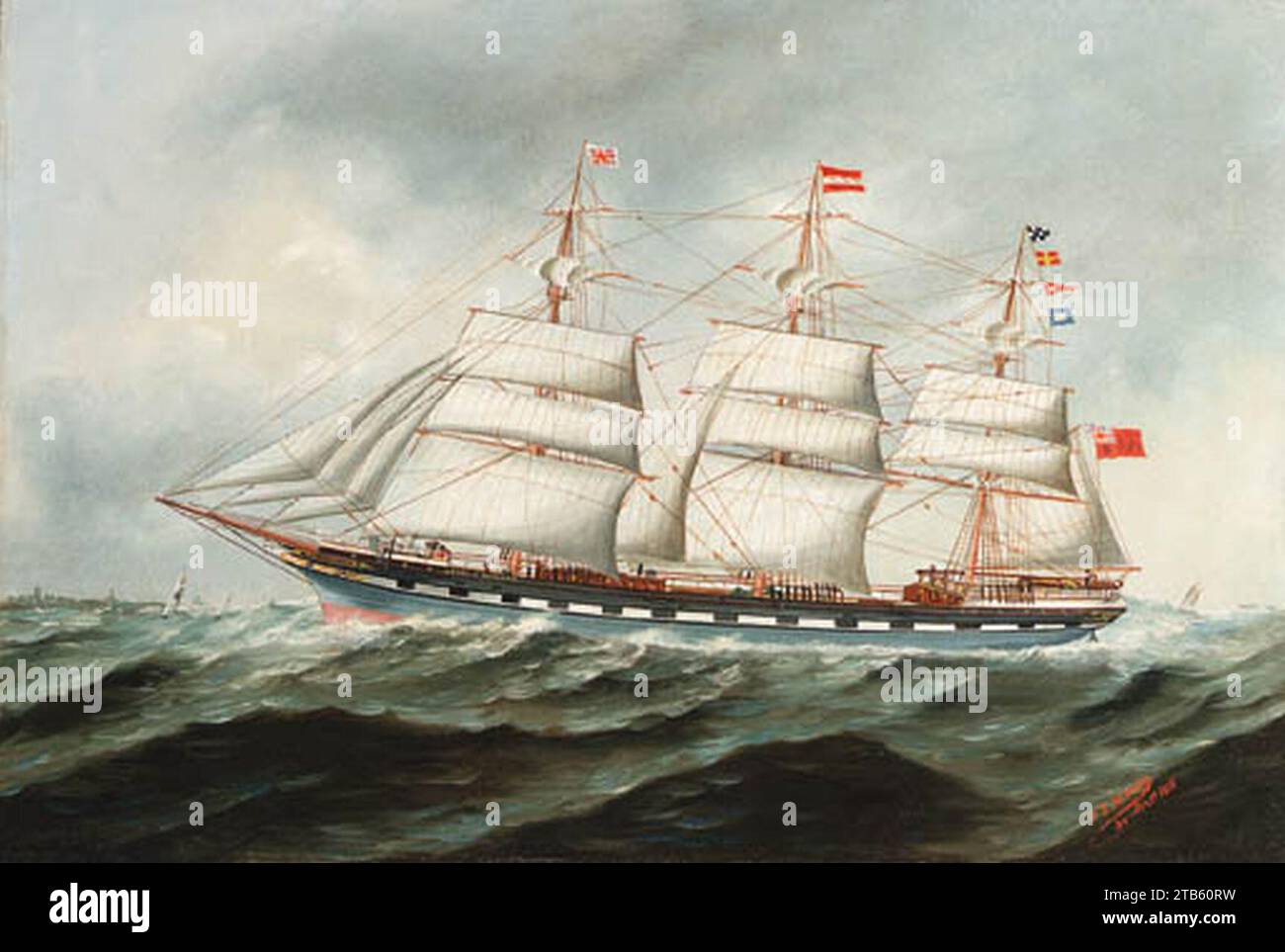 W.S. Alfred - The clipper ship ‚Earl of Zetland‘. Stock Photo