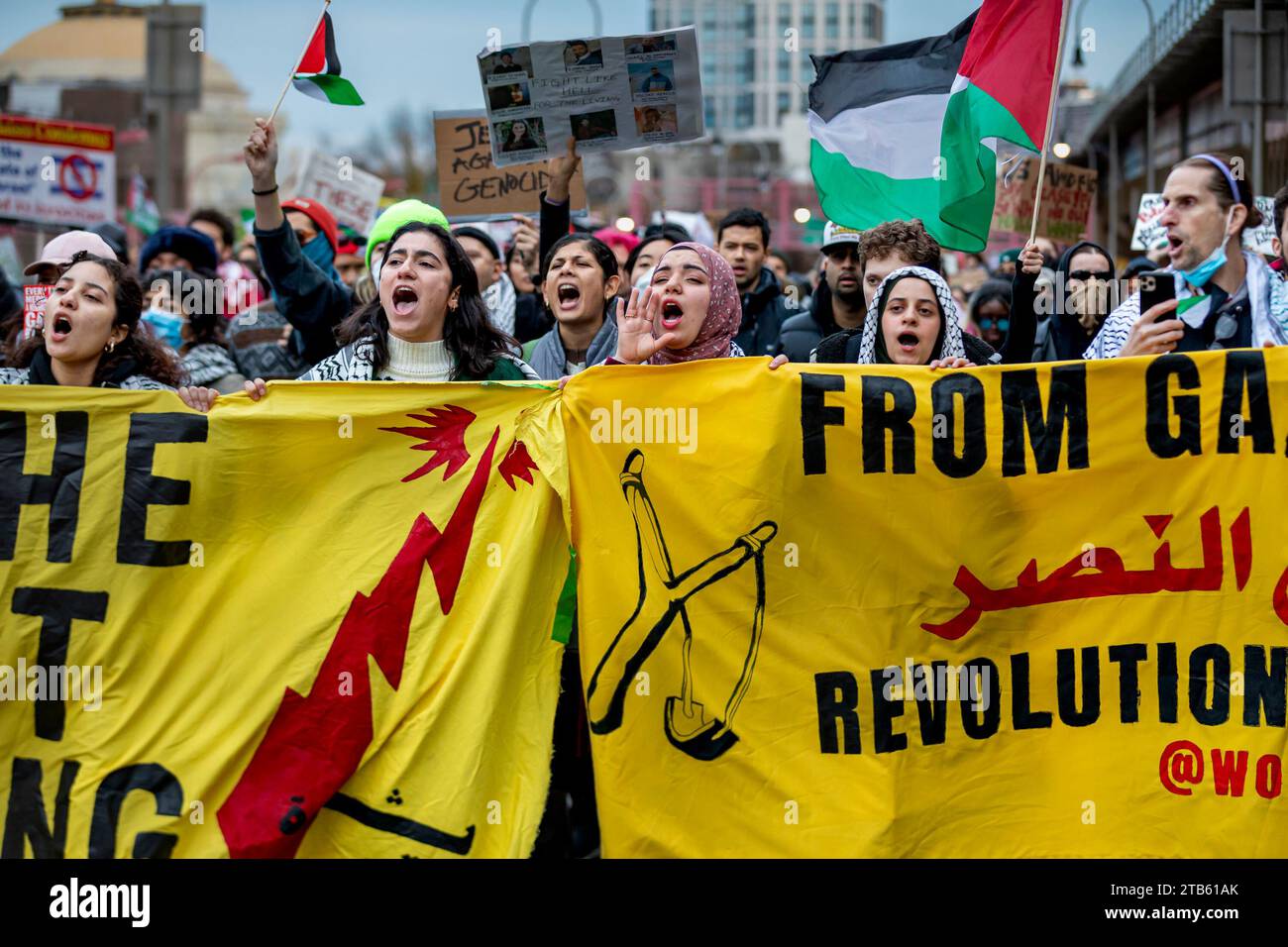 BROOKLYN, NEW YORK DECEMBER 4 ProPalestine protesters chant while