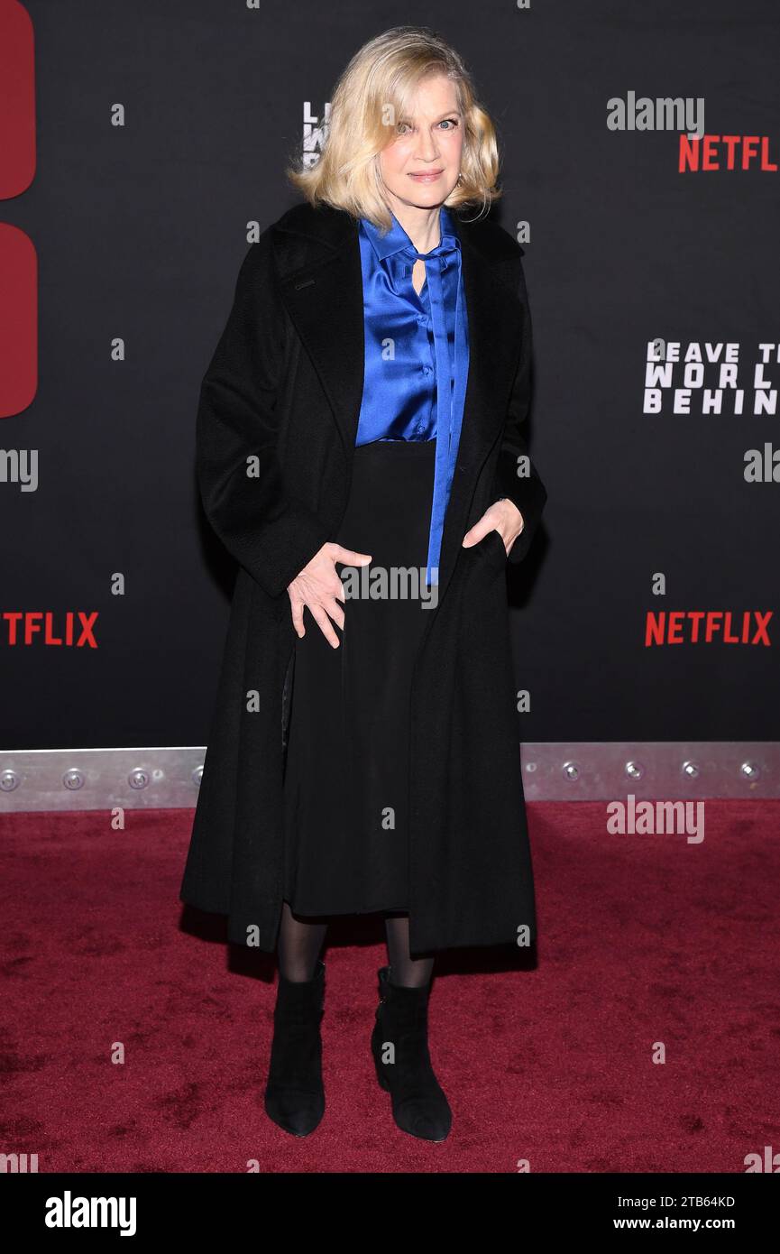 New York, USA. 04th Dec, 2023. TV journalist Diane Sawyer attends Netflix's Leave The Work Behind red carpet at The Paris Theatre, New York, NY, December 4, 2023. (Photo by Anthony Behar/Sipa USA) Credit: Sipa USA/Alamy Live News Stock Photo