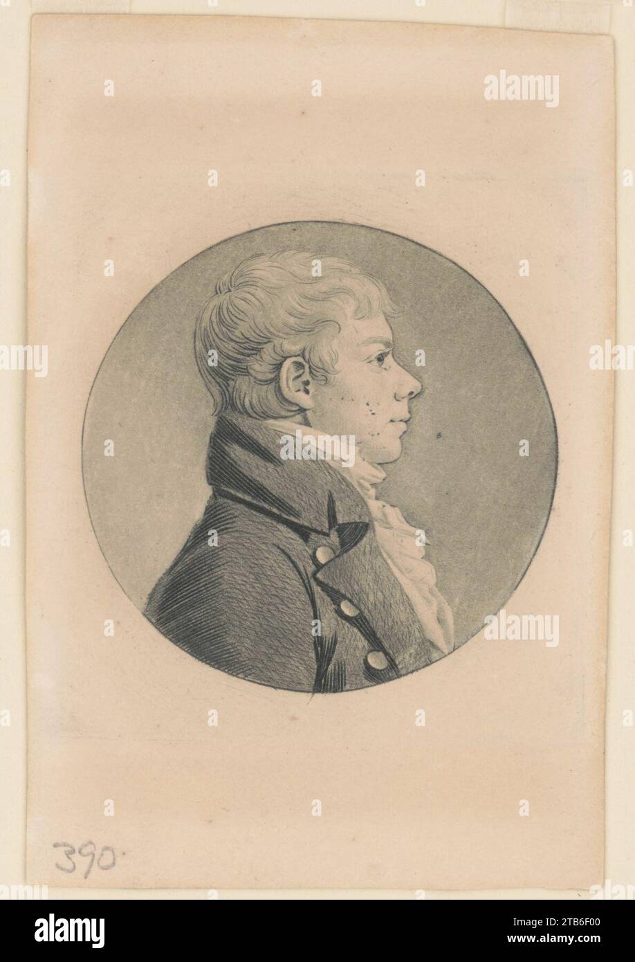 Walter Jones, head-and-shoulders portrait, right profile Stock Photo