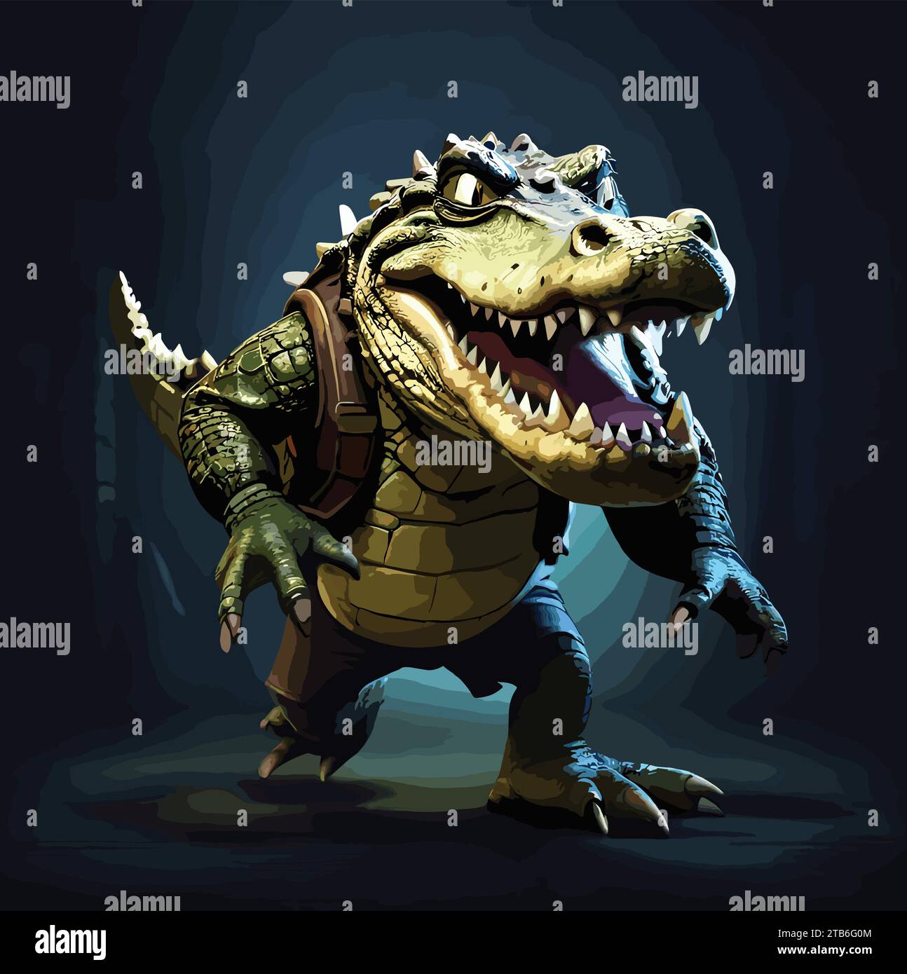 Angry crocodile cartoon vector Stock Vector Image & Art Alamy