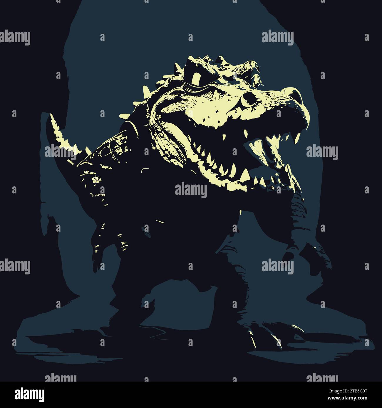 Angry crocodile cartoon vector Stock Vector Image & Art Alamy