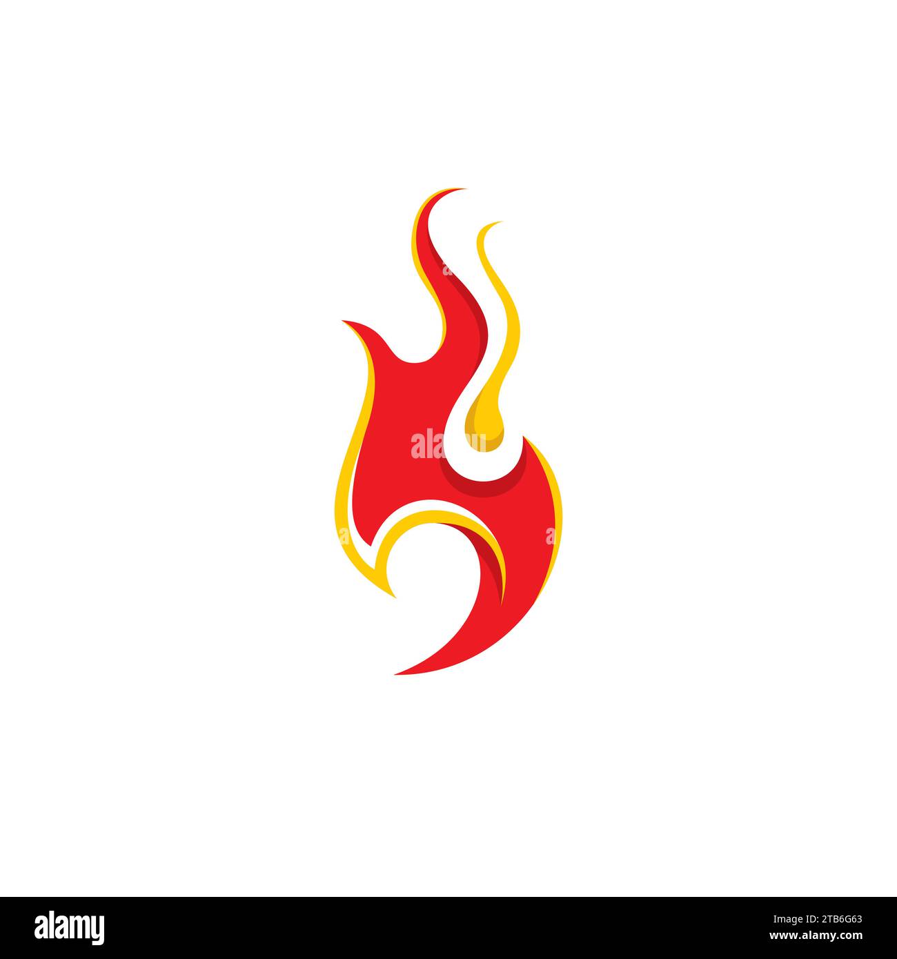 Fire logo Simple Design. Torch logo Stock Vector