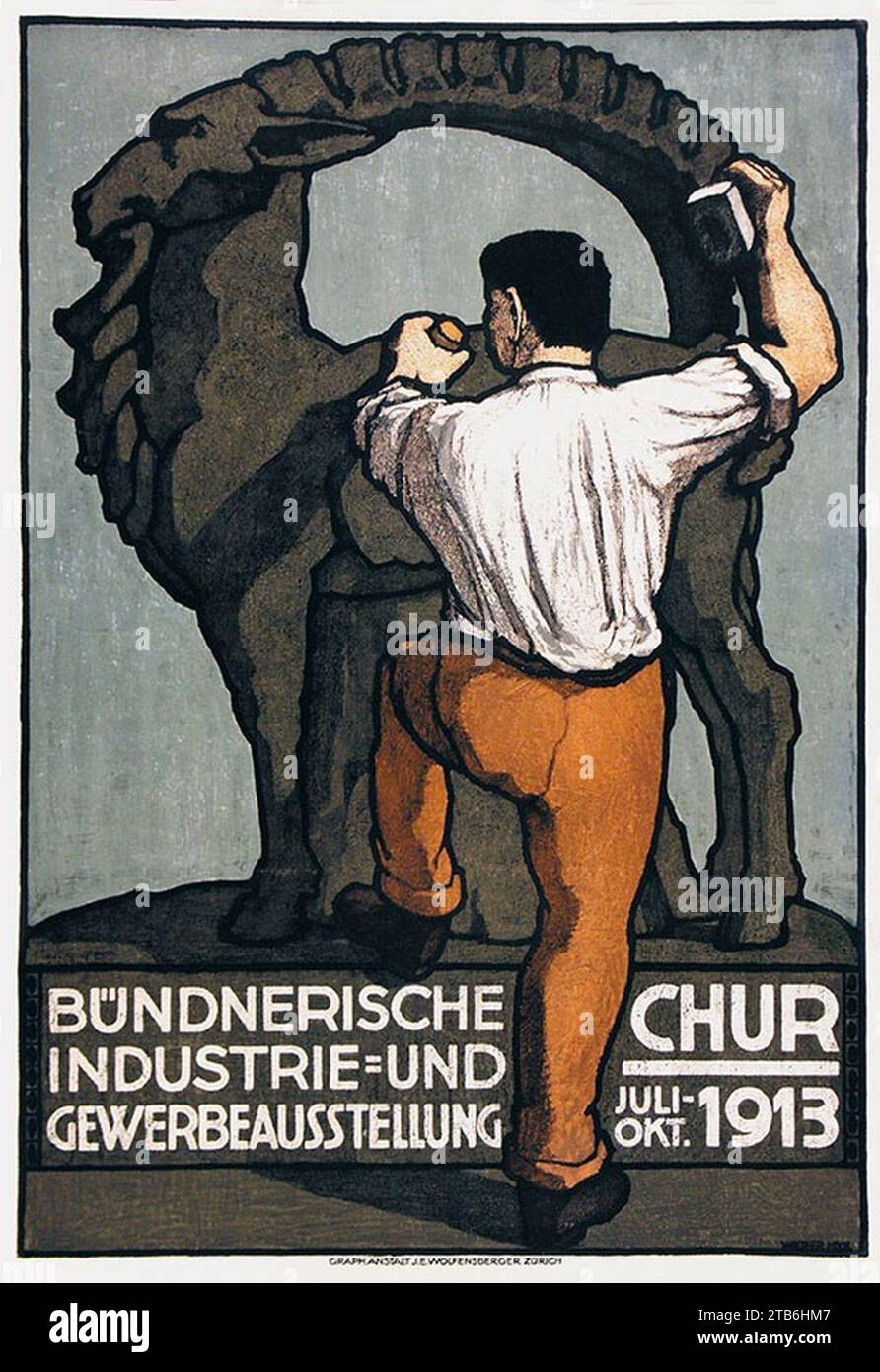 Walther Koch - Bündnerische Industrie- und Gewerbeausstellung 1913. Stock Photo