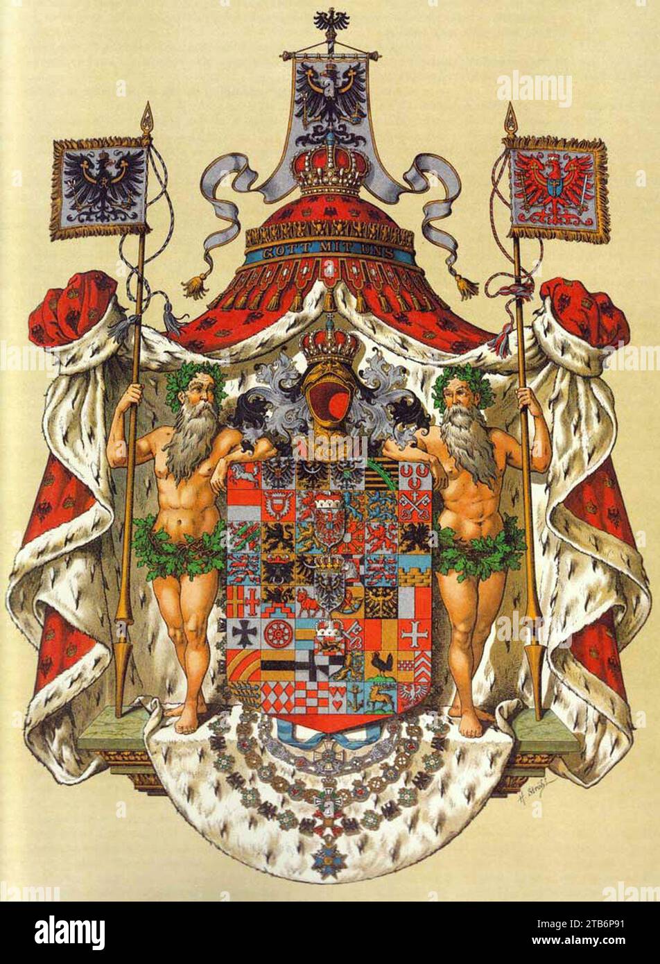 Wappen Deutsches Reich - Königreich Preussen (Grosses). Stock Photo