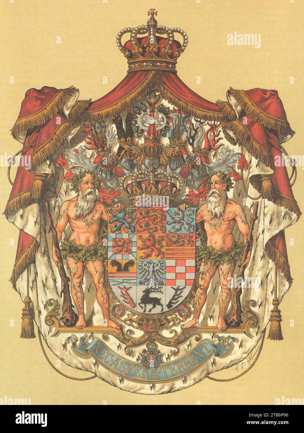 Wappen Deutsches Reich - Herzogtum Braunschweig (Grosses). Stock Photo
