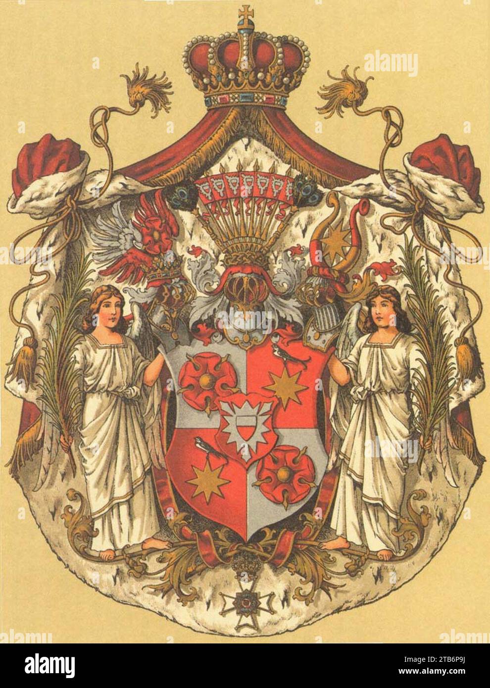 Wappen Deutsches Reich - Fürstentum Schaumburg-Lippe. Stock Photo