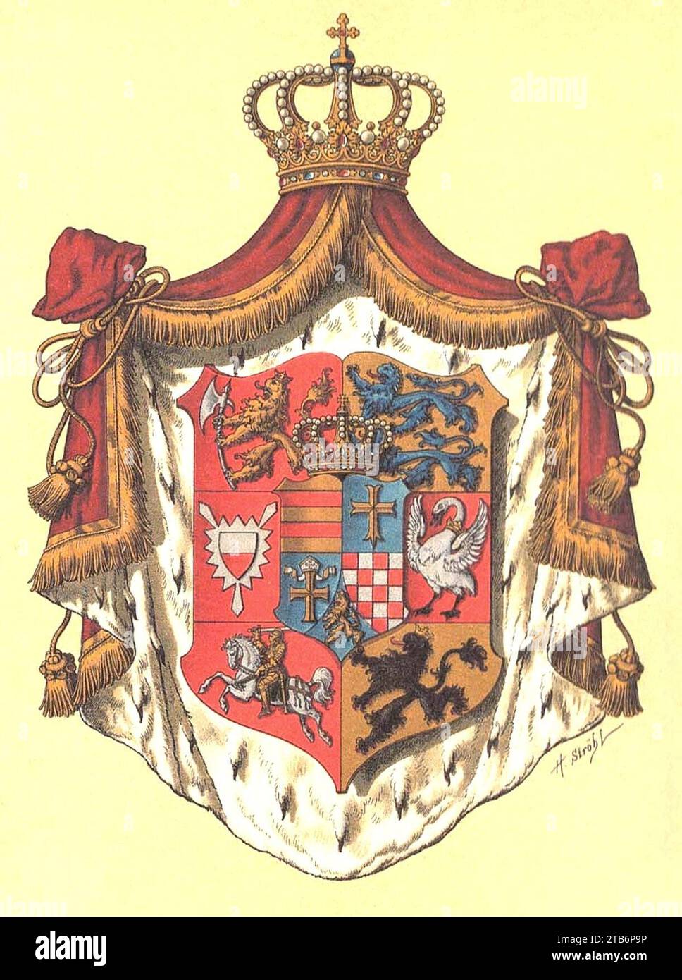 Wappen Deutsches Reich - Grossherzogtum Oldenburg. Stock Photo