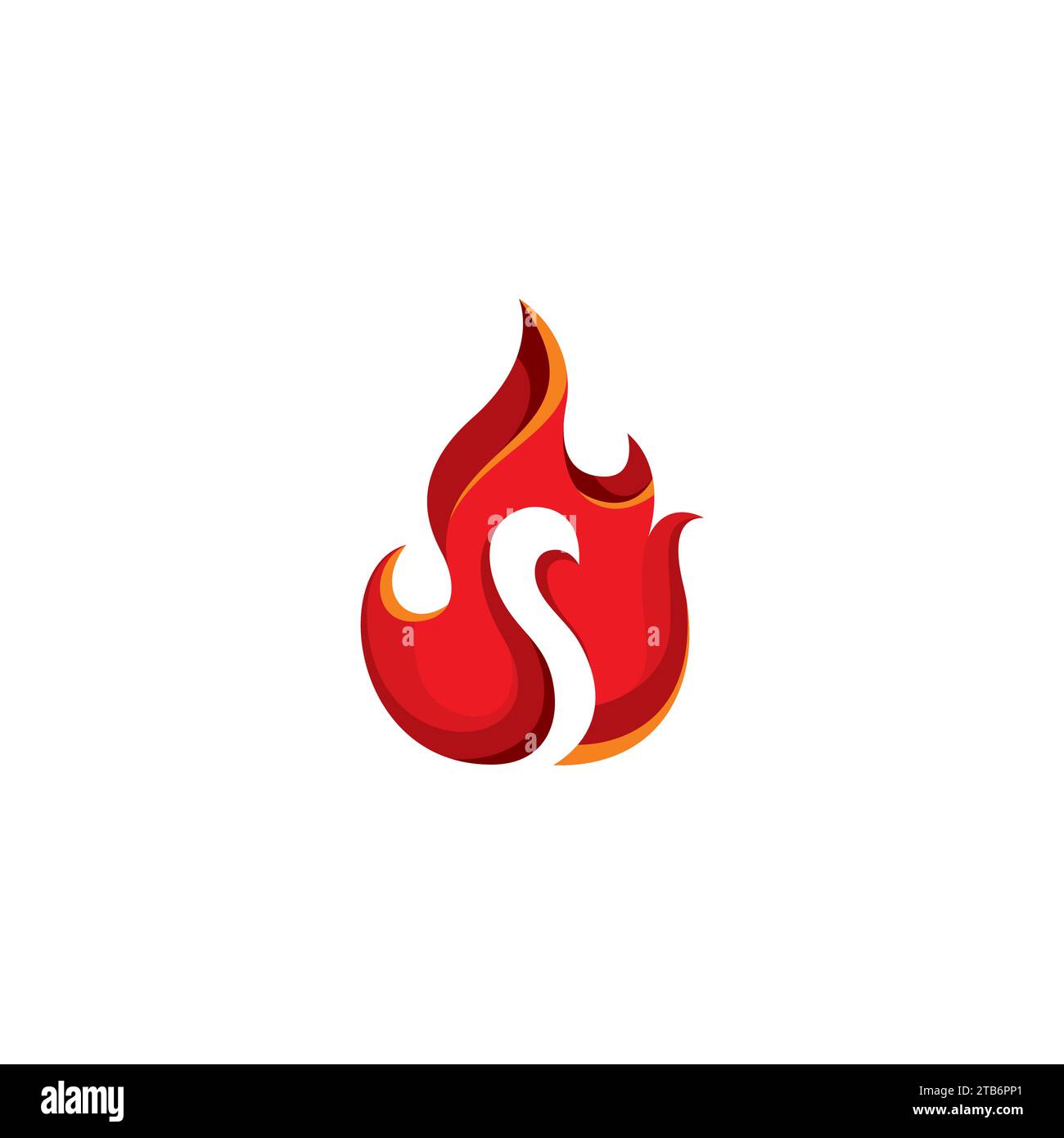 Swan Fire Logo Symbol. Letter S Fire Logo Stock Vector