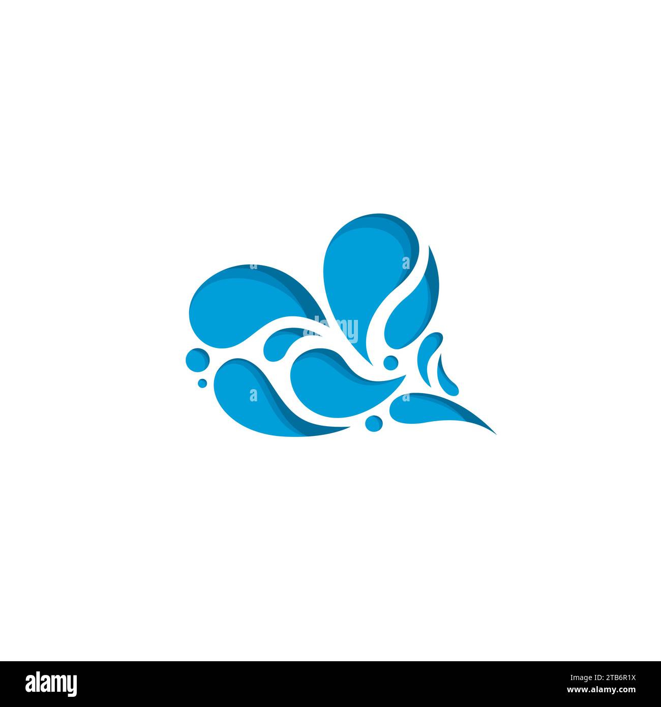 Love Water logo Simple. Water Vector Illustration Stock Vector