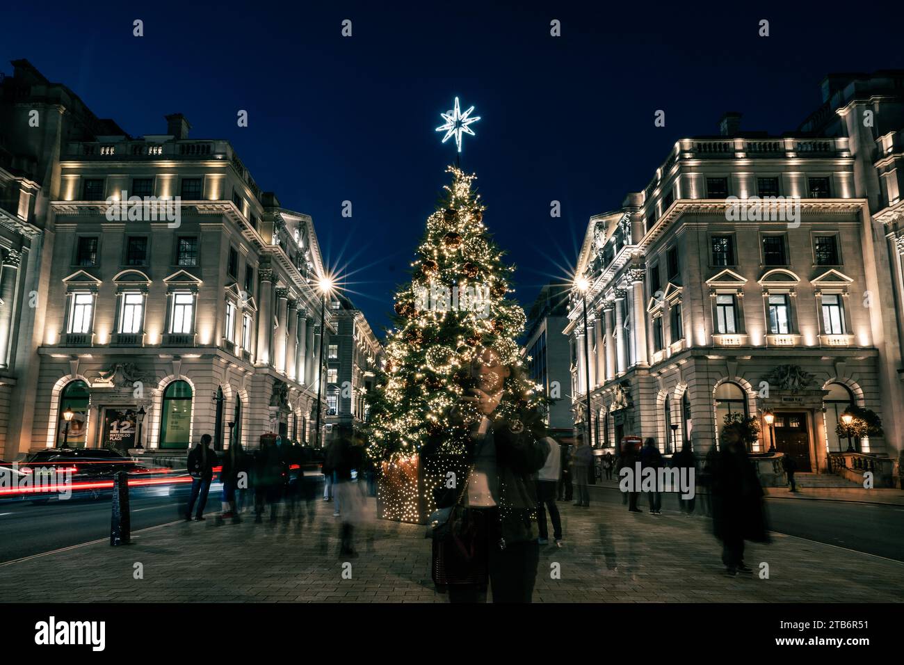 Christmas treen on Regent's Street, London Stock Photo
