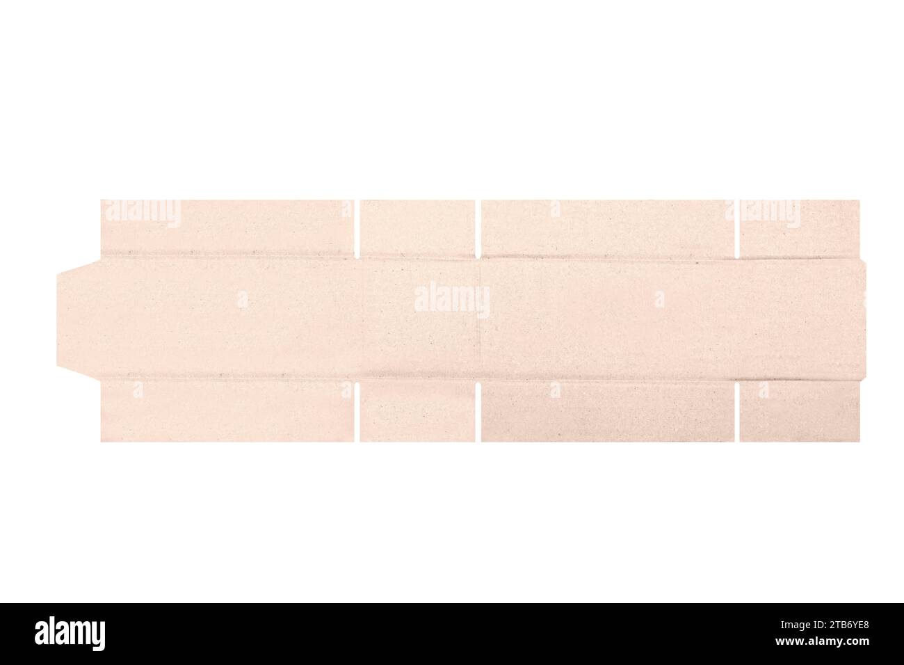 Template of cardboard box mockup with die-cut pattern isolated over ...