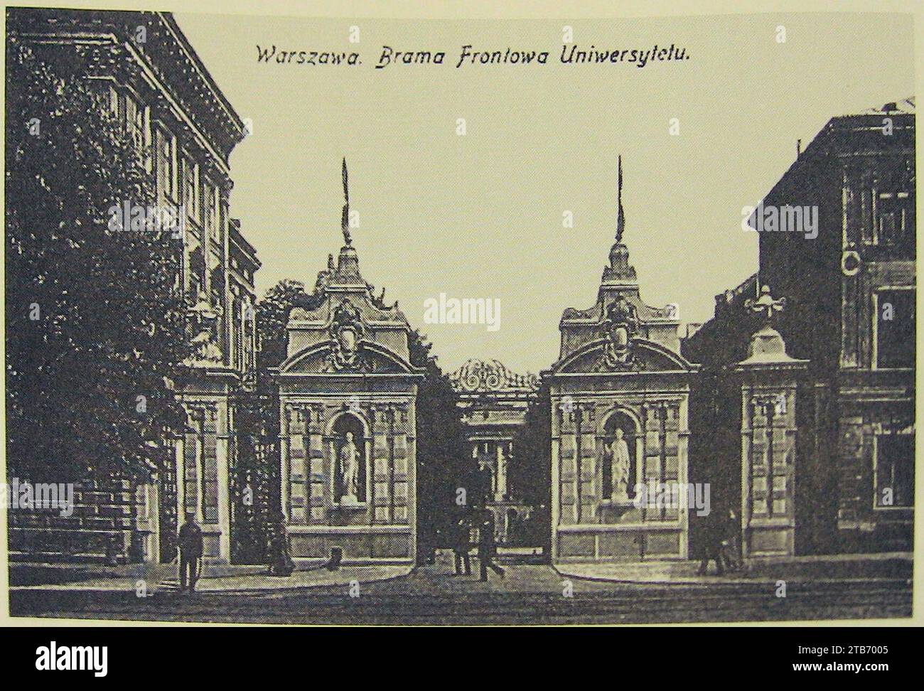 Warszawa Brama Uniwersytet Warszawski. Stock Photo